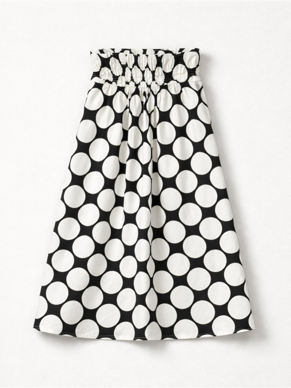 Zara Basics Black & White Polka Dot Halter Dress | A-Line | Size XS